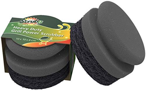 SCRUBIT Grill Cleaning Brush - Grill Sponge with Heavy-Duty...