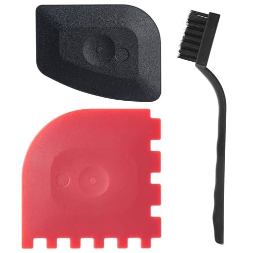 QWQKEFEUN Pan Scraper Food Scraper cast Iron Tool and Brush