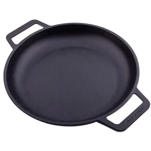 Victoria Cast Iron Round Skillet with Double Loop Handles