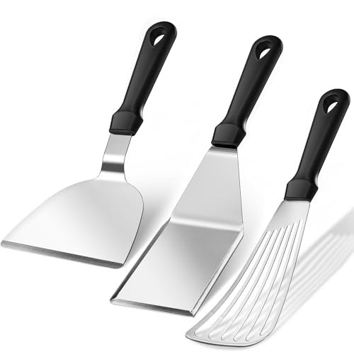Metal Spatula Set, 18/0 Stainless Steel Spatulas with...
