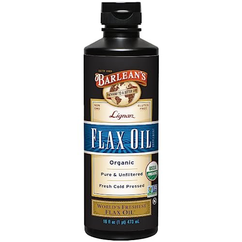 Barlean's Organic Lignan Omega 3 Flaxseed Oil Liquid...