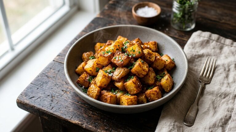 air fryer potatoes recipes golden brown crispy cubes with herbs