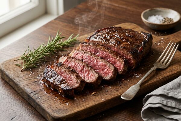 beef sirloin tip steak recipes — perfectly seared and sliced steak