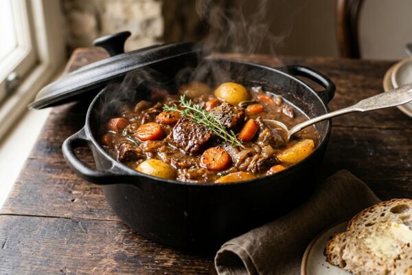 beef stew recipe dutch oven with tender beef and vegetables
