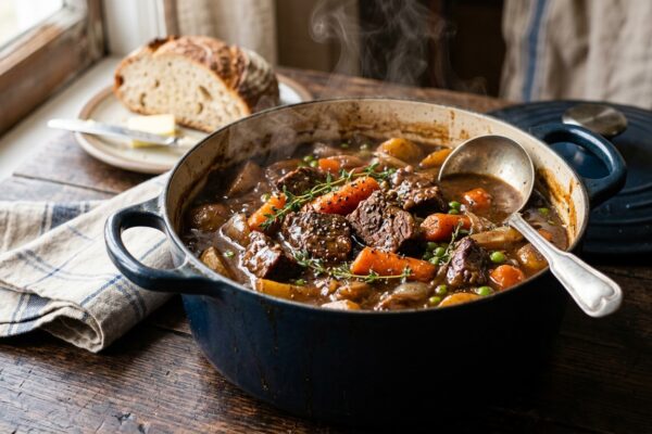 beef stew recipe stove top featuring tender chuck roast