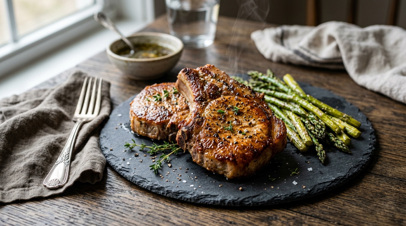 air fryer pork chop recipes with a crispy golden crust