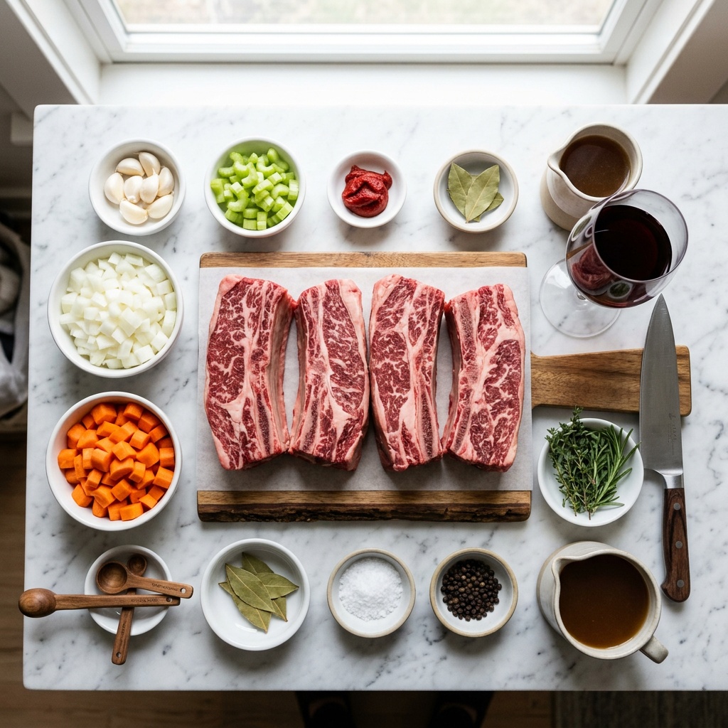 ingredients for beef short ribs recipe oven