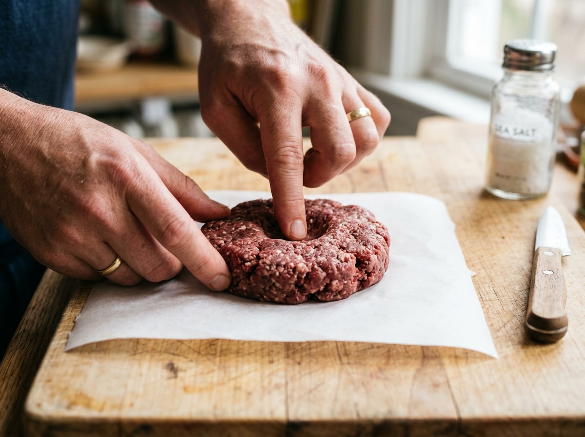 bbq burger recipes grill prepping the raw beef patties