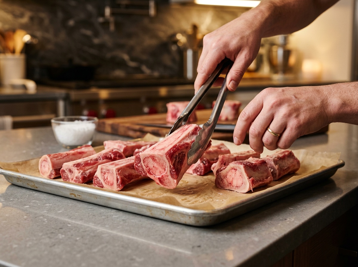 beef bone broth recipe roasting bones step