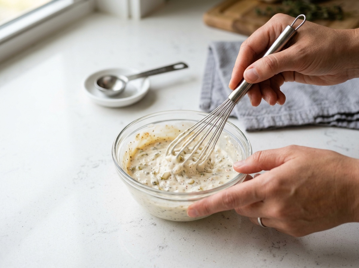 whisking dressing for big mac salad recipe