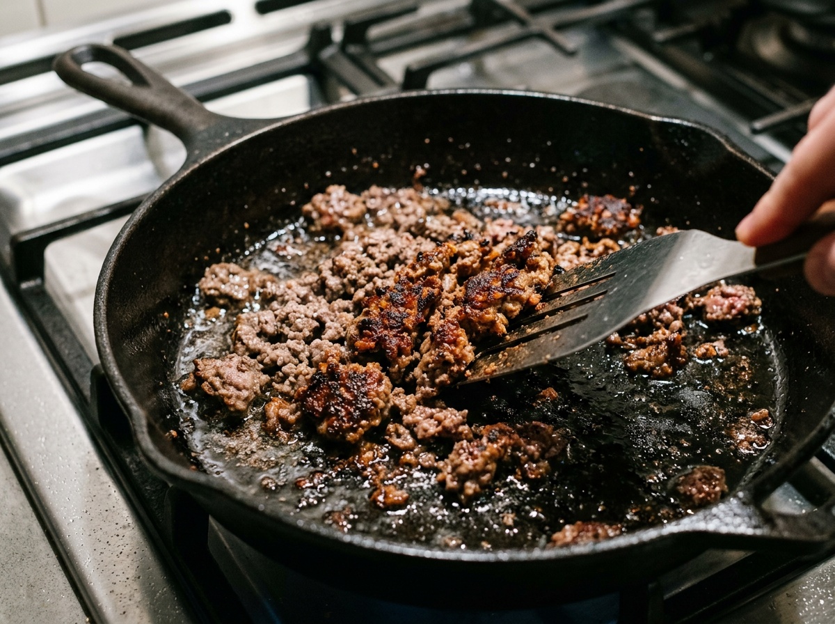 browning ground beef for cabbage and ground beef recipe