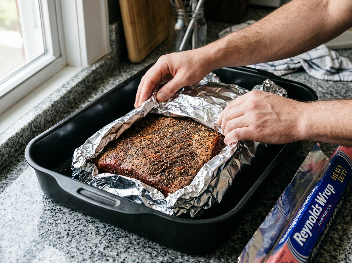 beef brisket recipe oven wrapping in foil