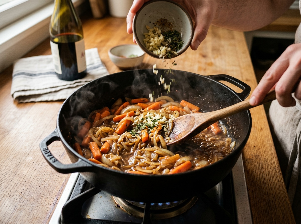 sautéing vegetables for beef short ribs recipe oven