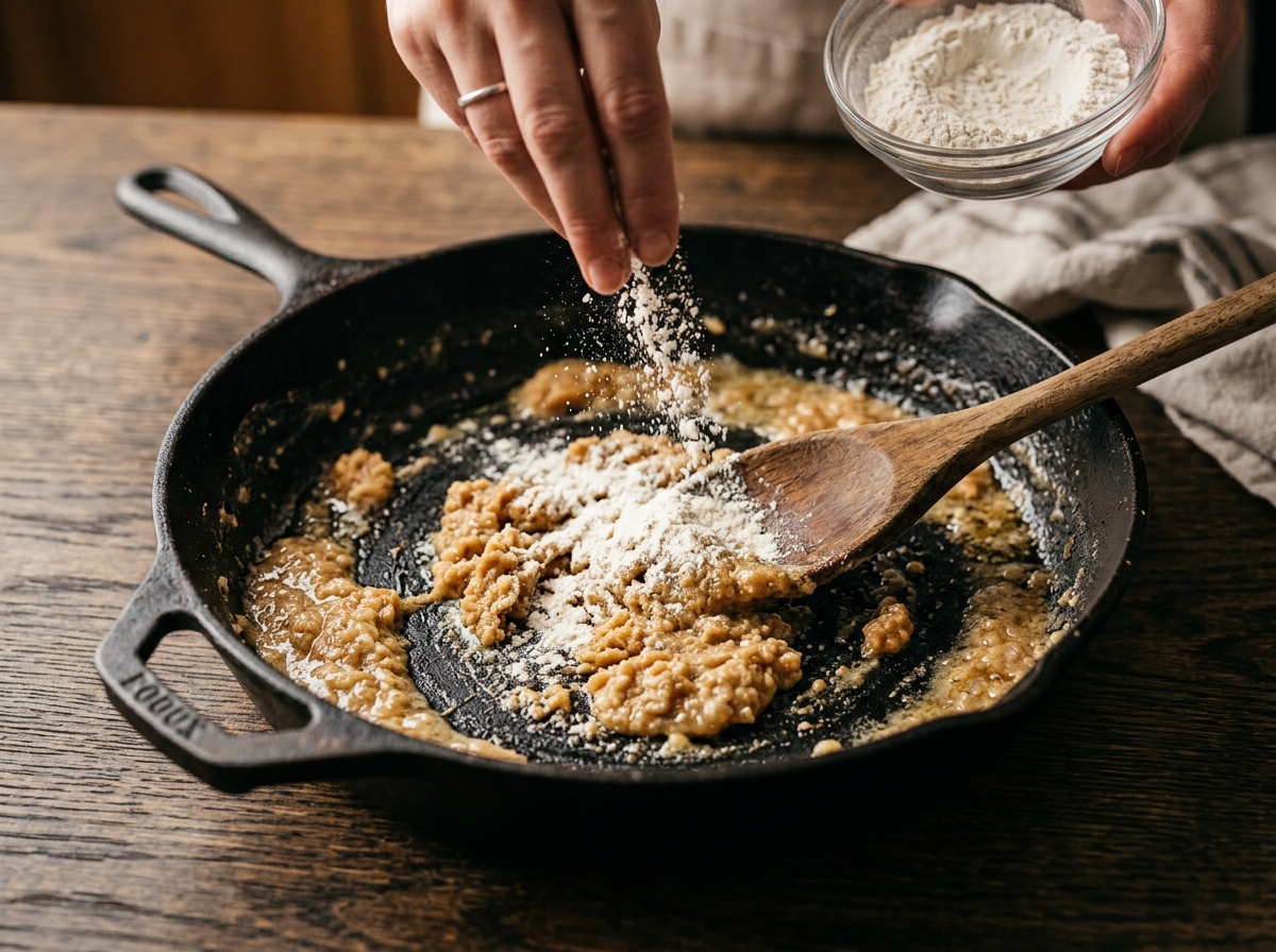 creating roux for creamed chipped beef recipe