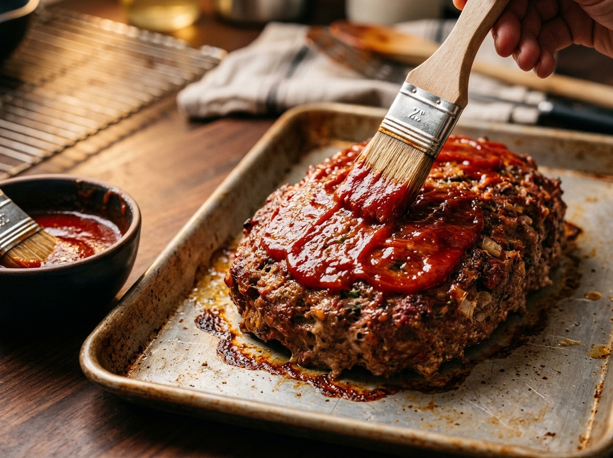 1 lb meatloaf recipe applying glaze halfway through baking