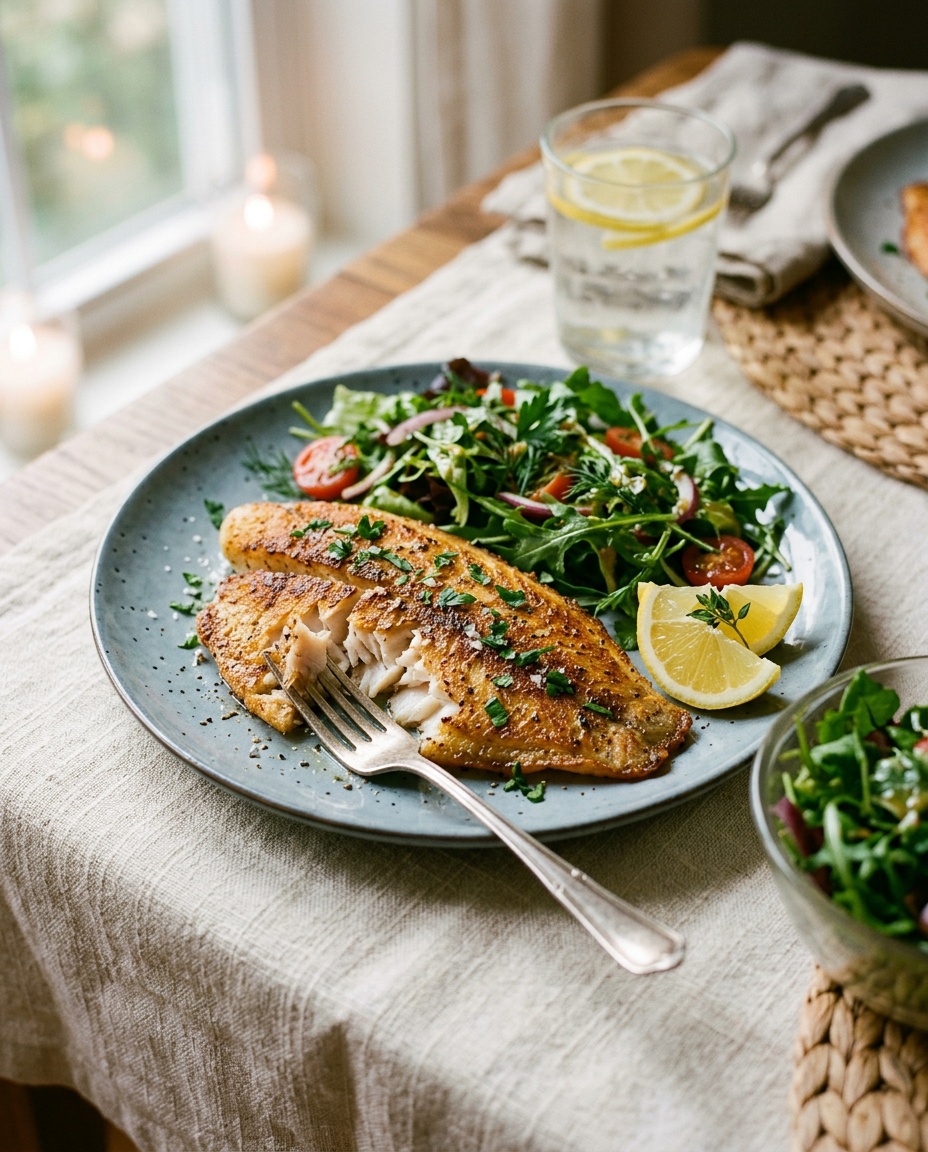 air fryer tilapia recipe - final serving on table