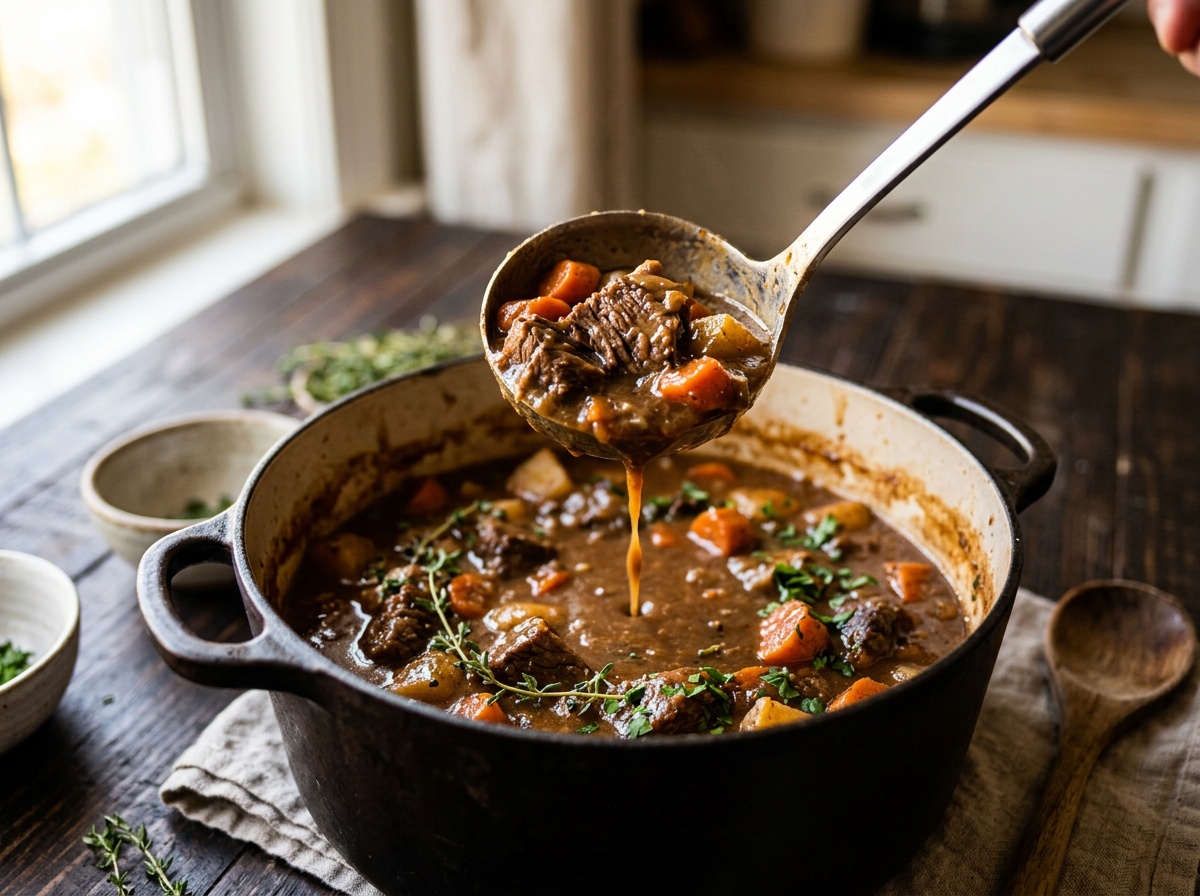 finished beef stew recipe dutch oven