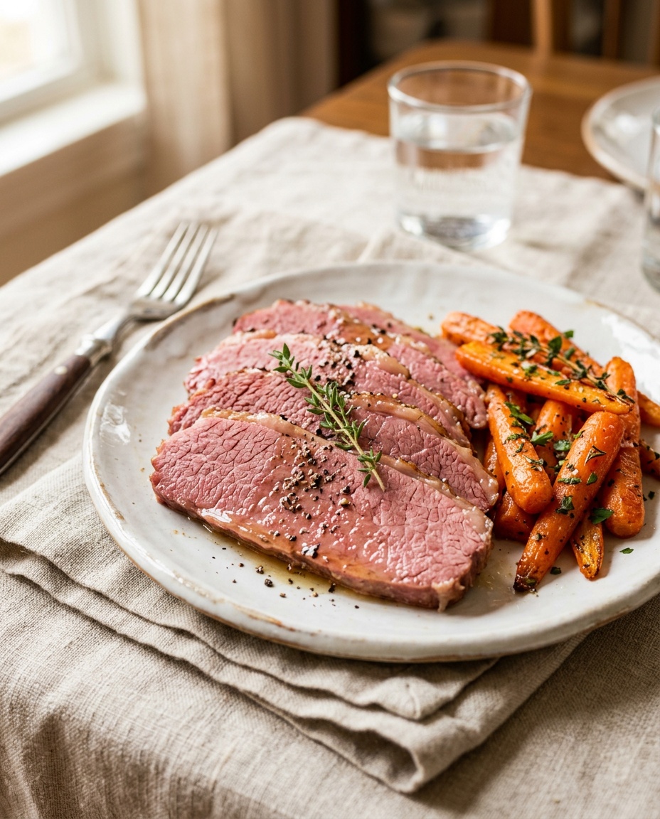 corned beef recipes oven baked final plated dinner.