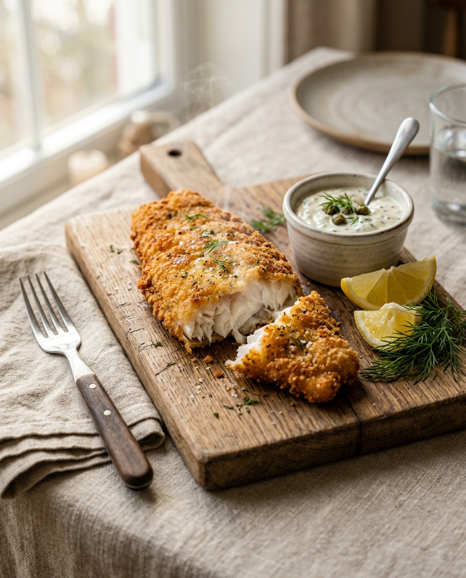 air fryer recipes fried fish final dish plating