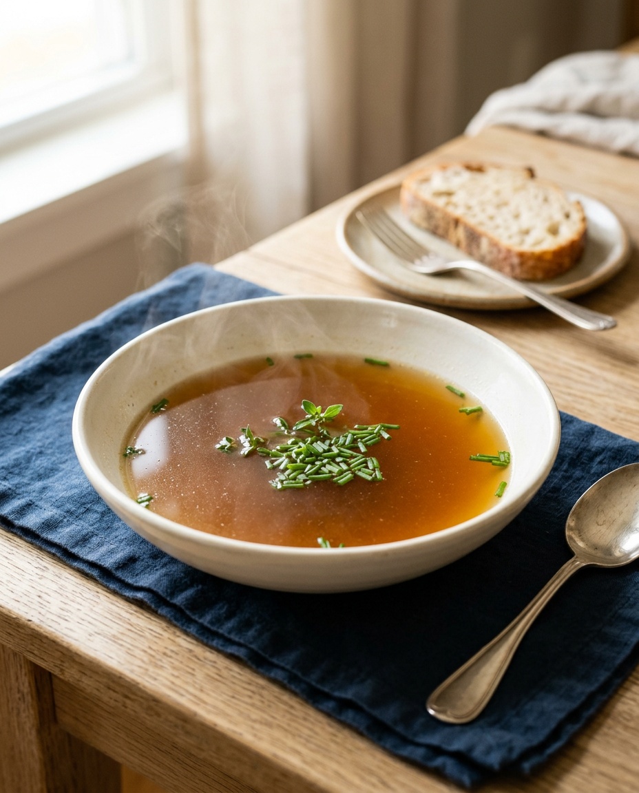 final serving of beef bone broth recipe