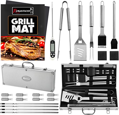 ROMANTICIST 23pcs Must-Have BBQ Grill Accessories Set with...
