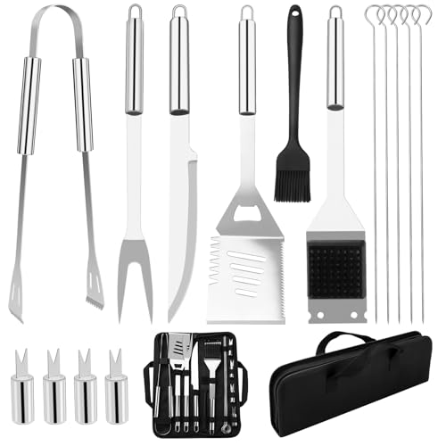 Grill Utensils Set,15 Pcs Stainless Steel BBQ Accessories...