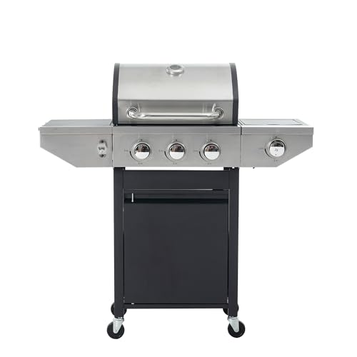 Endark 3-burner propane grill, 37,000 BTU with side-fire.