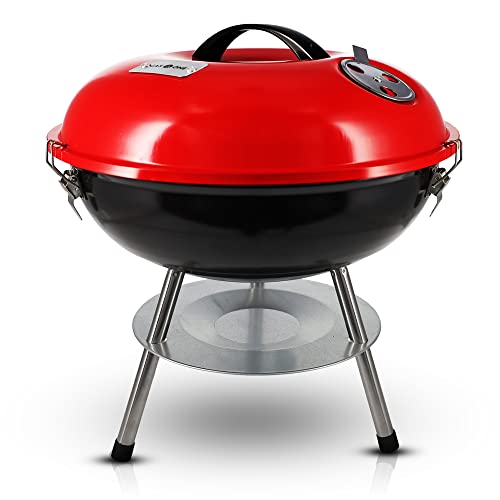 Gas One – 14-inch Portable Barbecue Grill with Locking Lid.