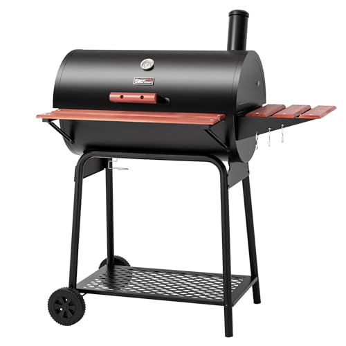 Royal Gourmet CC1830V 30 Barrel Charcoal Grill with Table