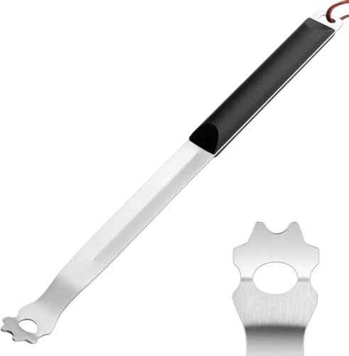 14-Inch Long Stainless Steel Grill Grate Scraper Cleaner