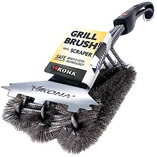 Kona Speed/Scrape Grill Brush and Scraper - Flex Grip BBQ