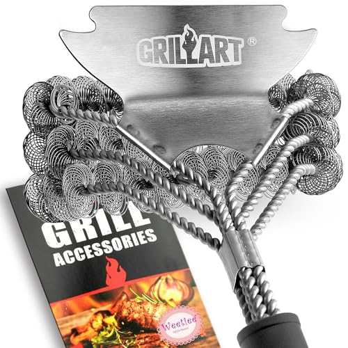 Grill Brush and Scraper Bristle Free – Safe Stainless Grate