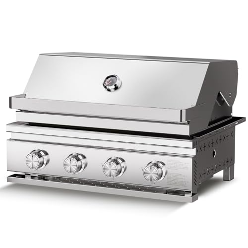 Built In 4-Burner Propane Gas Grill, 304 SS