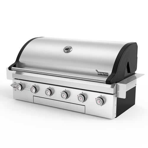 Brand-Man Built-In Gas Grill Head, 40-Inch 6-Burner Outdoor...