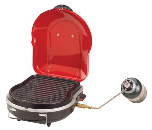 Coleman Fold ‘N Go 6,000 BTU Portable propane grill.