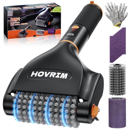 Electric Grill Brush for Outdoor Grill, 2-Speed Cordless...