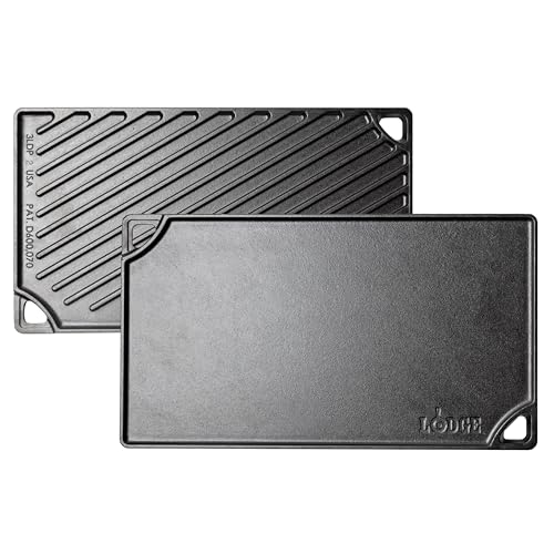 Lodge Reversible Cast Iron Grill/Griddle Pan, 16.75 x 9.5...