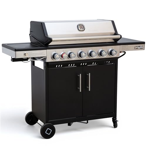 Brand-Man 6-Burner Propane Gas Grill 12,000 BTU infrared...