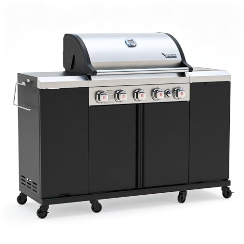 Brand-Man Propane Gas Grill Island Outdoor Kitchen &...