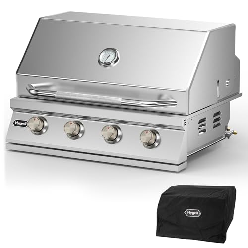 Hygrill STD Series 32-Inch Built In Grill, Stainless Steel