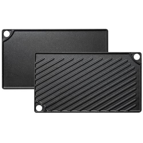 EWFEN Reversible Grill/Griddle, 16.7x9.5'' Pre-Seasoned...
