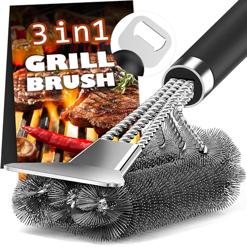 Grill Brush and Scraper-18 Adjustable Handle Safe for Deep...