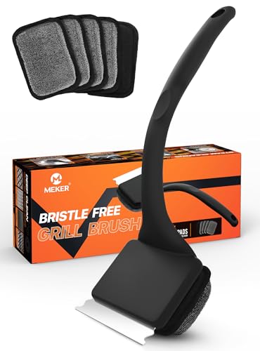 MEKER Grill Brush Bristle Free, Grill Cleaner with...