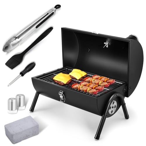 Joyfair Portable Charcoal Grill with Tools Set, Small...