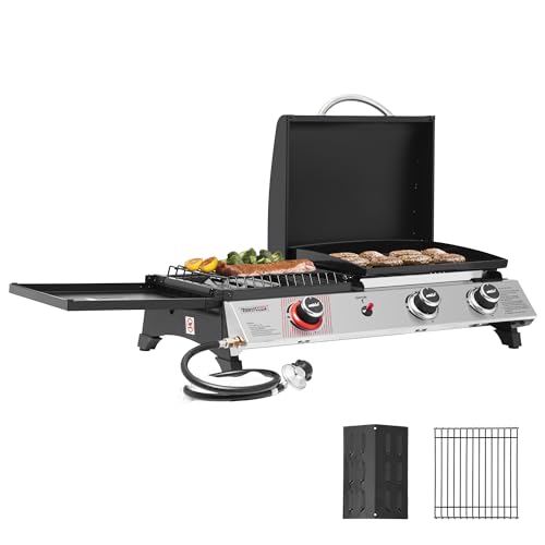 Royal Gourmet PD1305H 3-Burner Propane Gas Grill, Griddle...