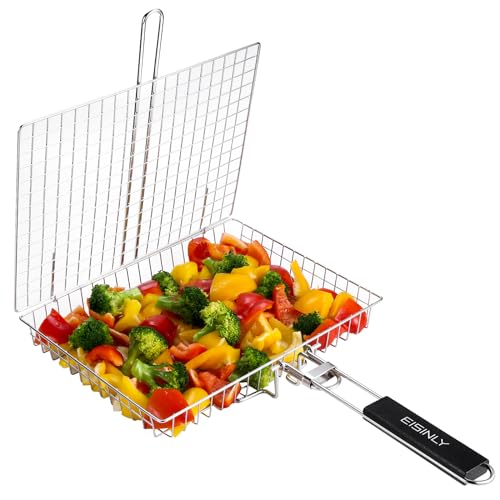 Eisinly BBQ Grilling Basket for Outdoor Grill with...