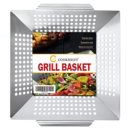 Grill Basket- Stainless Steel Grilling Basket for All...
