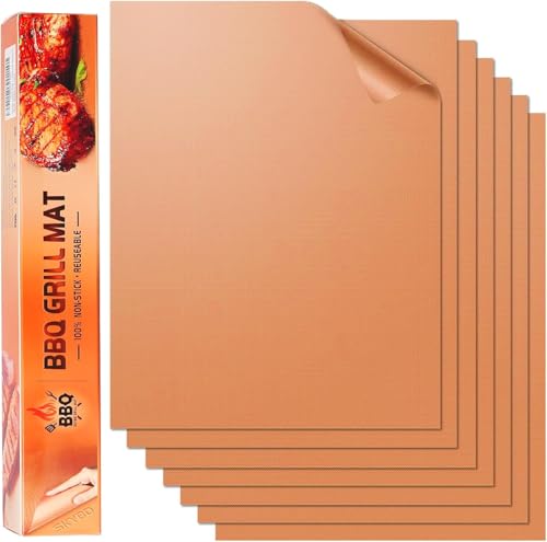 SKYBD Copper Grill Mats for Outdoor Grill(Set of 6),...