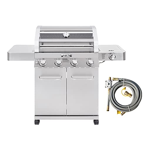 Monument Grills Larger Convertible 4-Burner Natural Gas...