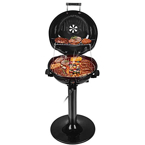 Electric BBQ Grill Techwood 15-Serving Indoor/Outdoor...